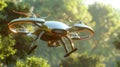The Modern Flying Drone.AI generated image Royalty Free Stock Photo