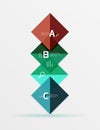 Modern flying square infographic Royalty Free Stock Photo