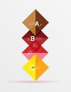 Modern flying square infographic Royalty Free Stock Photo