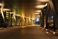 Modern flyover at night