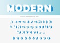 Modern font. Bold stylish alphabet.