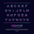 Modern Font Technology and alphabet design. Creative design Font tech logo vector. Icon Symbol