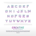 Modern Font Technology and alphabet design. Creative design Font tech logo vector. Icon Symbol