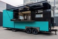 modern food truck, with sleek design and innovative menu