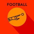 Modern Football Icon with Linear Vector Style