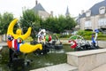 modern fountain by Niki de Saint Phalle, Chateau-Chinon, Burgund