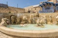 Modern fountain with sculptures in Jaffa. Tel Aviv.