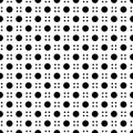 Modern four dot and big dot seamless pattern isolated on white background