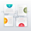 modern four steps white infograph layout design for business diagrams workflow