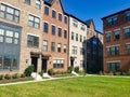 modern four-story brick townhouse Royalty Free Stock Photo