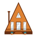 Modern A-frame mini house vector illustration