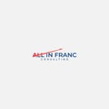 Modern France consulting plane Logo like Tie Royalty Free Stock Photo