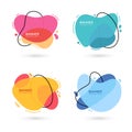 Modern free form abstract vector banners. Flat design of different colors with text space.