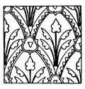 Modern French Pattern have small plant pattern, vintage engraving