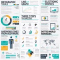 Modern fresh colored business infographic vector Royalty Free Stock Photo