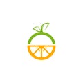 Modern fresh orange logo vector illustration, Fresh Orange Slice Logo Design Template Royalty Free Stock Photo