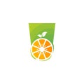 Modern fresh orange logo vector illustration, Fresh Orange Slice Logo Design Template Royalty Free Stock Photo