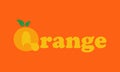 Modern fresh peeled orange logo vector illustration