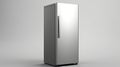 modern fridge isolated on light background