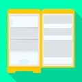 Modern fridge vector icon.Flat vector icon isolated on white background modern fridge. Royalty Free Stock Photo