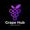 Modern Fruit Grape Hub Connection for Tech Technology Symbol Illustration Royalty Free Stock Photo