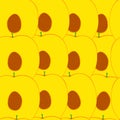 Modern fruits seamless pattern, great design for any purposes. Vector fashion background. Royalty Free Stock Photo