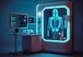 Modern and functioning medical screening technology illustration. AI generative