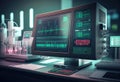 Modern and functioning medical screening technology illustration. AI generative
