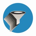 Modern Funnel Icon for Data Filtering and Conversion Royalty Free Stock Photo