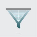 Modern Funnel Icon for Data Filtering and Conversion Royalty Free Stock Photo