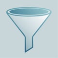 Modern Funnel Icon for Data Filtering and Sorting Royalty Free Stock Photo