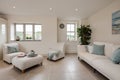 Modern furnished sitting room with tiled floor