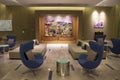 Modern furniture in luxury hotel lobby