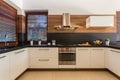 Modern furniture in luxury kitchen Royalty Free Stock Photo