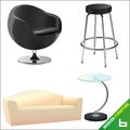 Modern furniture vector 6