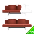 Modern furniture vector