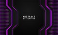 Modern furutistic tech dark glowing purple geometry cyber background template Royalty Free Stock Photo