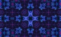 Modern and futuristic abstract digital neon background kaleidoscope pattern ideal for technology