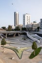 The modern and futuristic architecture of Eleftheria square in Nicosia the capital city of Cyprus