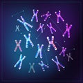 Modern futuristic background with chromosomes. Vector illustration. Royalty Free Stock Photo