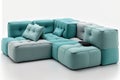 Modern futuristic colorful couch design, Generative Ai