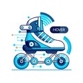 Modern Futuristic Hover Skate Design in Teal and White with Technological Elements Royalty Free Stock Photo