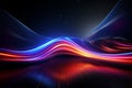 Modern futuristic neon light effect background and Colorful abstract neon 3D waves technology concept Royalty Free Stock Photo