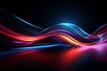Modern futuristic neon light effect background and Colorful abstract neon 3D waves technology concept Royalty Free Stock Photo