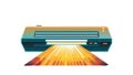 Modern Futuristic Printer with Bright Light Output, vector design Generative AI Royalty Free Stock Photo
