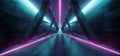 Modern Futuristic Sci Fi Spaceship Triangle Dark Empty Corridor