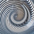 Modern futuristic spiral metallic background