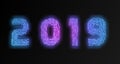 Modern futuristic template for 2019 / Technology Microprocessor / Futuristic illustration background / Circuit Boar