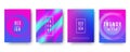 Modern futuristic ultra violet covers set
