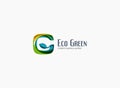 Modern G letter, green eco concept company logo